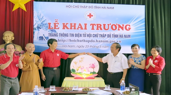 Khai trương trang thông tin điện tử Hội chữ thập đỏ tỉnh Hà Nam